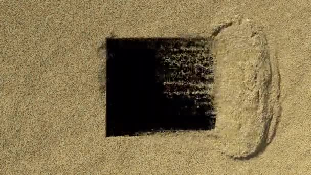 Песок Дует Переход Выявить Альфа Фоне — стоковое видео