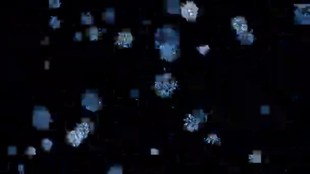 4K中 背景上的雪花过渡 — 图库视频影像