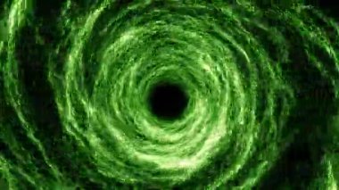 Alfa arkaplan üzerindeki yeşil soyut portal vj döngüsü