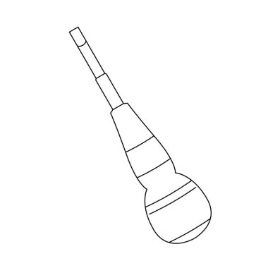 Bu bir top tutuş çizimi _ düz başlı tornavida.