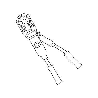 Manüel hidrolik basınç baskı araçlarının bir gösterimi..