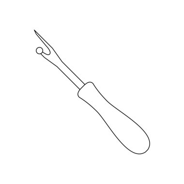 Yırtıcı bir illüstrasyon, iplik..