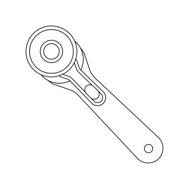 Döner kesme bıçağının bir çizimi..