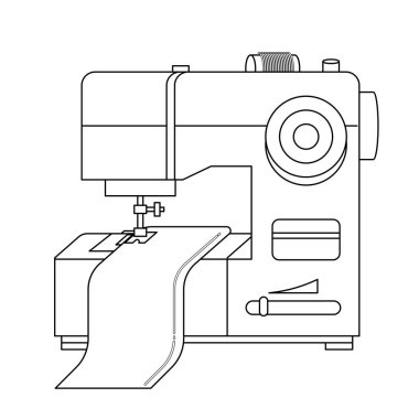 Dikiş makinesinin bir çizimi..