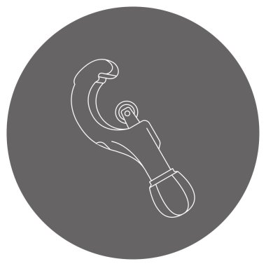 Boru kesici bir bıçağın çizimi..