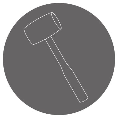 Plastik çekicin bir çizimi..