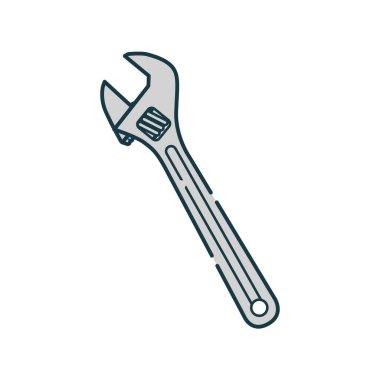 İngiliz anahtarının bir çizimi..