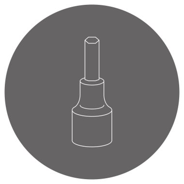 Altıgen bir soketin görüntüsü.