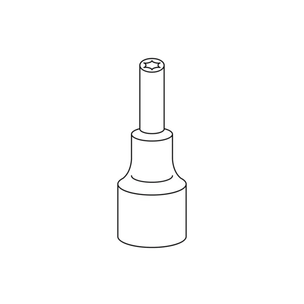 Una Ilustración Torx Socket — Vector de stock