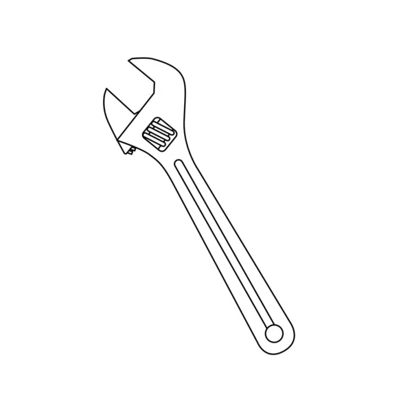 Illustration Monkey Wrench — Stock Vector