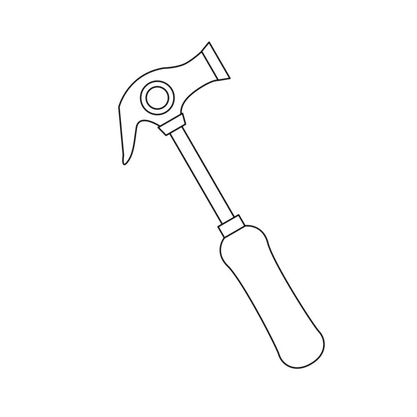 Illustration Temporary Hammer — Stock Vector