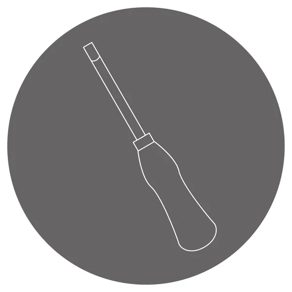 stock vector It is an illustration of a thin flathead screwdriver.