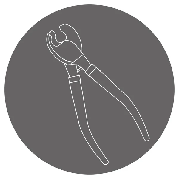 Ilustrace Nože Střihání Kabelů — Stockový vektor