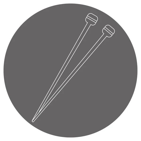 Illustration Stick Needle — Stock Vector