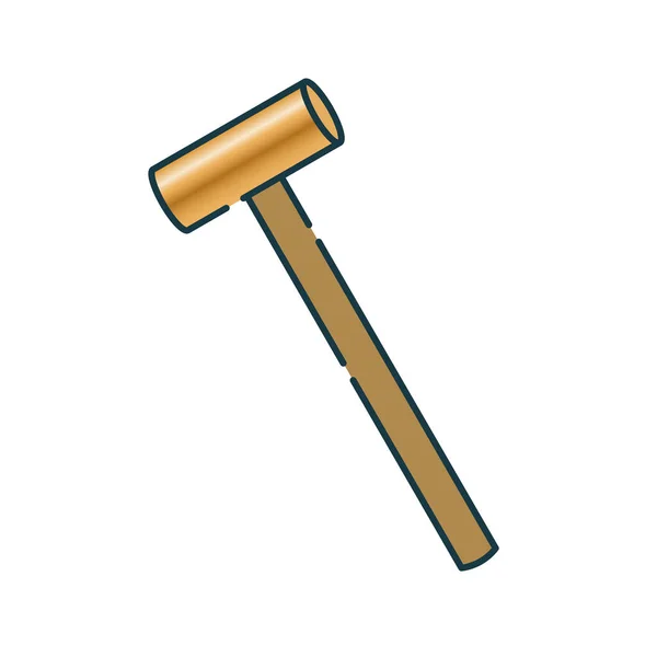 Illustration Copper Hammer — Stock Vector