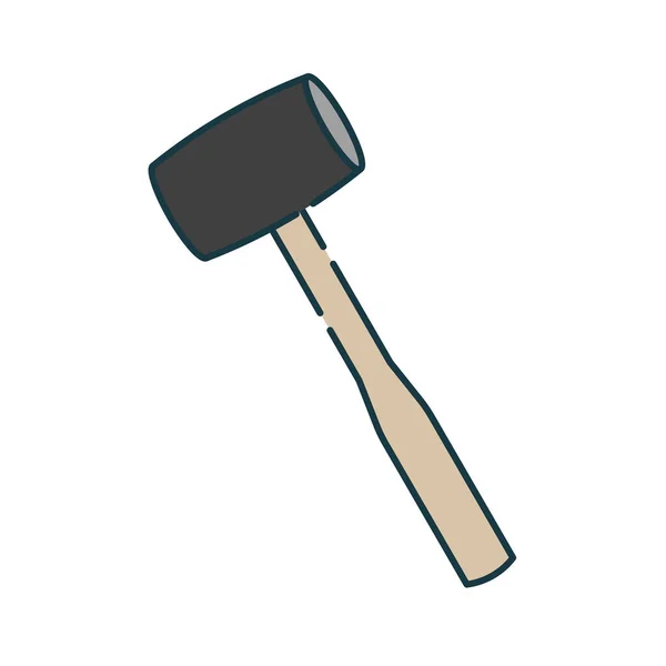 Illustration Rubber Hammer — Stock Vector