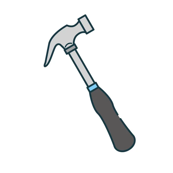 Illustration Nail Hammer — Stock Vector