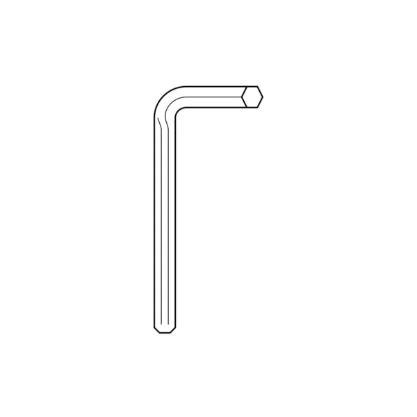 Illustration Sexkantig Skiftnyckel — Stock vektor