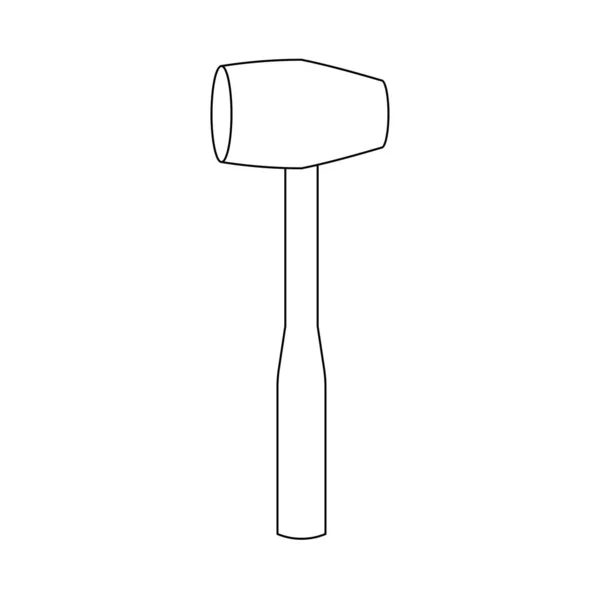 Illustration Aluminum Hammer — Stock Vector