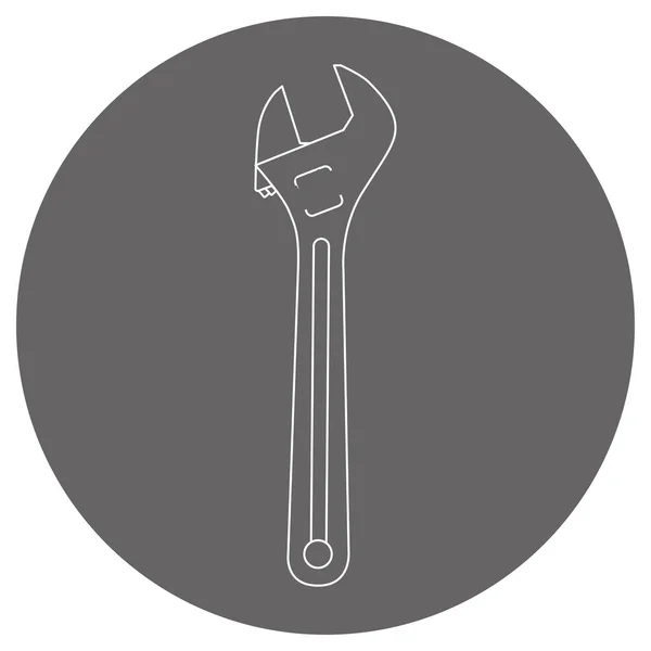 Clip Art Monkey Wrench — Stock Vector