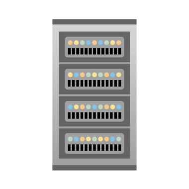 Bu bir raf tipi sunucunun illüstrasyonudur.