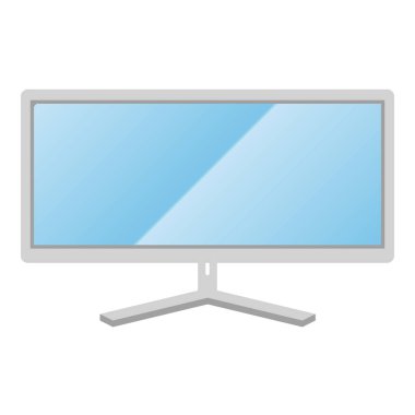 Beyaz bir oyun monitörünün çizimi..