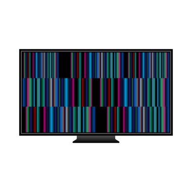 Büyük televizyon, monitör ve LCD 'nin gösterimi.
