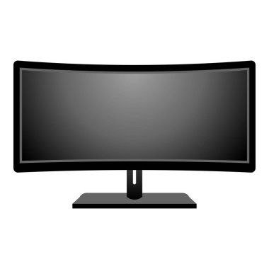 Bu, kapalıyken siyah bir oyun monitörünün çizimi..