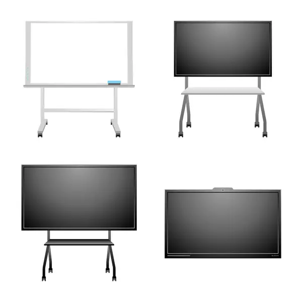 Illustration Various Home Appliances Electronic Blackboard — Stock Vector