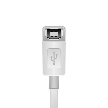 Beyaz USB tip-B 2.0 _ en 'in bir illüstrasyonudur..