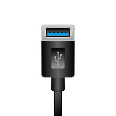 Siyah USB Tipi-A 3.0 _ 3.1 _ Kadın Görüntü.