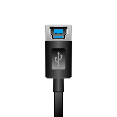 Siyah USB Tipi-B 3.0 _ 3.1 _ Kadın Görüntü.