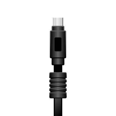 Siyah RS-232C adaptör 8pin bir illüstrasyonudur..