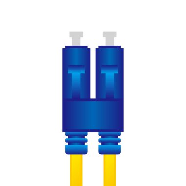 Mavi optik fiber kablo / LC kablosu.