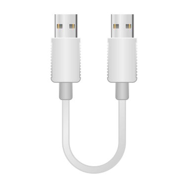 Bu, USB Tip-A 2.0 'ın beyaz dönüştürme kablosu _ USB Tip-A 2.0' dan bir illüstrasyonudur..