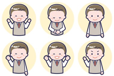 Bu, bir adam ve yaşlı bir adamın poz setinin çizimi..