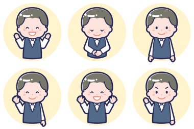 Bu, bir adam ve yaşlı bir adamın poz setinin çizimi..