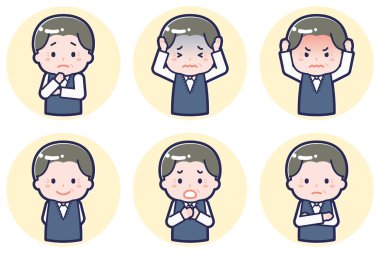 Bu, bir adam ve yaşlı bir adamın poz setinin çizimi..