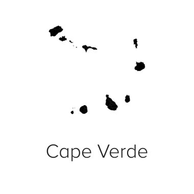 Cape Verde Harita Vektör Resimleri - Siluet, Taslak, Cape Verde Seyahat ve Turizm Haritası