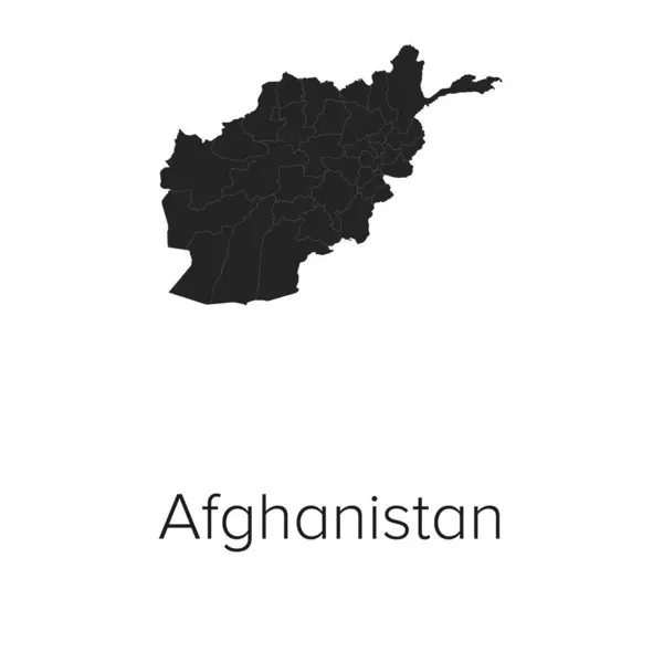 Afganistan Harita Vektör İlülasyonu - Siluet, Taslak, Afganistan Seyahat ve Turizm Haritası