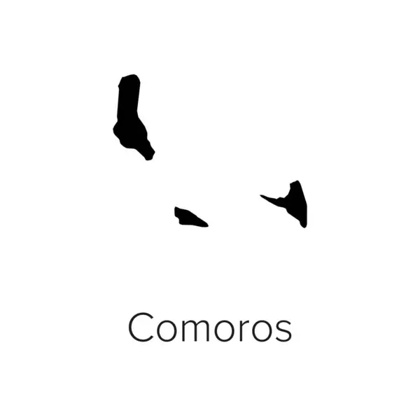 Comoros Harita Vektör Resimleri - Siluet, Taslak, Komoros Seyahat ve Turizm Haritası