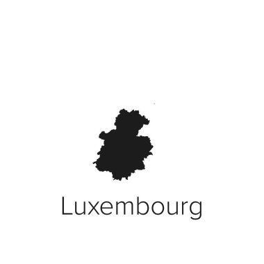 Lüksemburg Harita Vektör İllüstrasyonu - Siluet, Taslak, Lüksemburg Seyahat ve Turizm Haritası