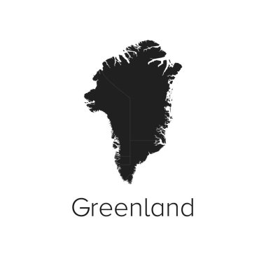 Grönland Harita Vektör Resimleri - Siluet, Taslak, Grönland Seyahat ve Turizm Haritası