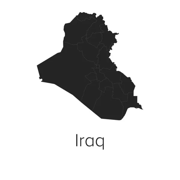 Irak Harita Vektör İlülasyonu - Siluet, Taslak, Irak Seyahat ve Turizm Haritası