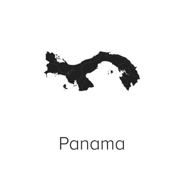 Panama Harita Vektör Resimleri - Siluet, Taslak, Panama Seyahat ve Turizm Haritası