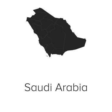 Suudi Arabistan Harita Vektör Resimleri - Siluet, Taslak, Suudi Arabistan Seyahat ve Turizm Haritası