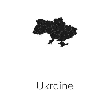 Ukrayna Harita Vektör Resimleri - Siluet, Taslak, Ukrayna Seyahat ve Turizm Haritası
