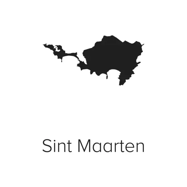 Sint Maarten Harita Vektör Resimleri - Siluet, Taslak, Sint Maarten Seyahat ve Turizm Haritası