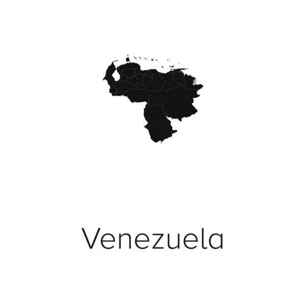 Venezuela Harita Vektör Resimleri - Siluet, Taslak, Venezuela Seyahat ve Turizm Haritası