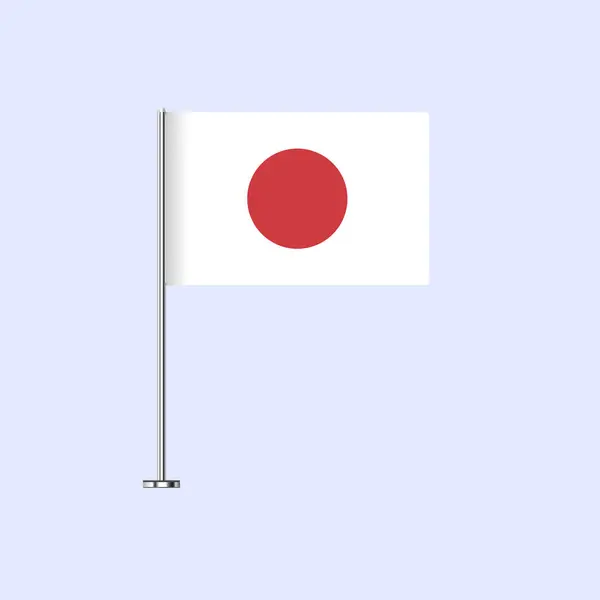 İzole Japon Tablosu Kutup, Japon Bayrak Vektör Tasarımı Yazdırma ve İnternet
